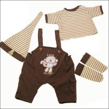 Imagem de Roupas para bebê reborn conjunto realista boneca recém-nascido laváveis estampa macacão baby de toque macio algodão com desenhos animados (Cor: 13, 55-60cm)