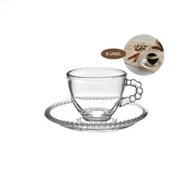 Imagem de Haüskraft XICARA CAFE PEARL JG 12PC Multicor Vidro Soda Lime 325ml Reutilizável 12 Unidade
