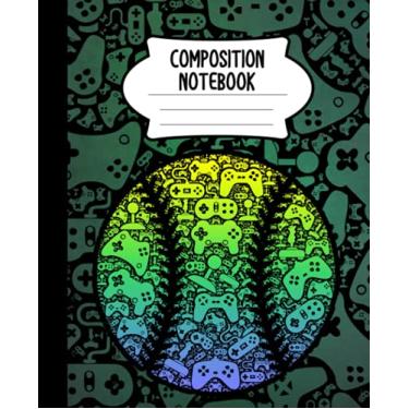 Imagem de Composition Notebook: Video Game Controller Baseball Notebook | Wide-Ruled, 7.5 x 9.25, 110 Pages Journal / Notebook For Kids, Teens, Gamers and Adults