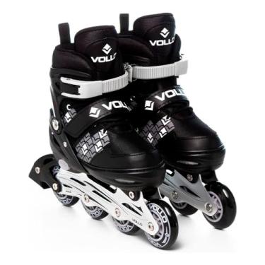 Imagem de Patins In Line Ajustável Unissex (Cinza, P 31-34)