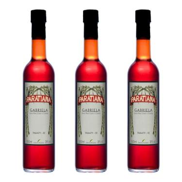 Imagem de Kit 3 Cachaças Gabriela Paratiana 500 ml Artesanal Premium Premiada Paraty Destilada Presente Jorge Amado Natal Drink Pinga Cravo e Canela