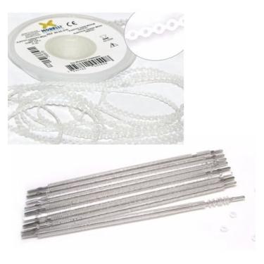 Imagem de Borrachinhas Aparelho Ortodontico Cristal 500 Unidades (05 Palitinhos) + 05 Pares Trançadas (Transparente)