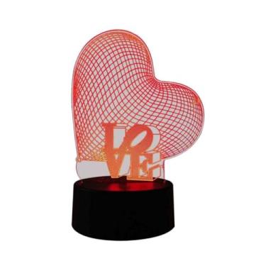 Imagem de HEMOTON Candeeiro De Mesa Infantil Luzes Da Noite Para Adultos Luzes Noturnas Para Crianças Luminária De Mesa Para Quarto Luz Noturna Para Adultos Luz Noturna Led Garota 3d Eu Te Amo