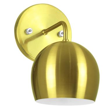 Imagem de Arandela Aluminio Bola Dourado 23x25cm