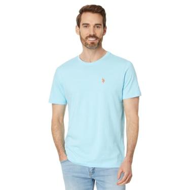 Imagem de U.S. Polo Assn. Camiseta masculina gola redonda pequena pônei, Brisa tropical, GG