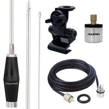 Imagem de Antena Px Mini Maria Mole 1,40m Alongador 40cm Capu Porta Malas Cabo 5,5m Adaptador 