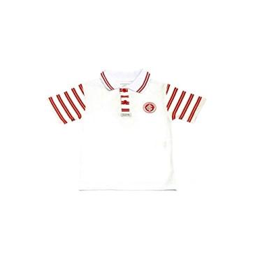 Imagem de Camiseta Polo Manga Curta Internacional, Rêve D'or Sport, Criança Unissex, Branco/Vermelho, 3