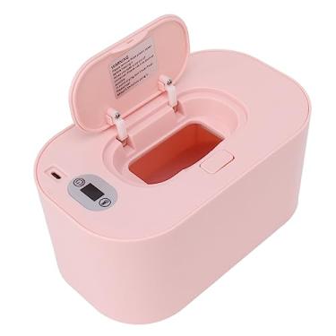 Imagem de Aquecedor de Lenços Umedecidos para Bebês, Dispensador Portátil de Lenços Umedecidos Com Cabo USB, Aquecedor de Lenços Umedecidos USB Com 5 Modos de Temperatura(7.9 in-Rosa)