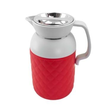 Imagem de Garrafa Térmica Café Chá 1 Litro Quente Plástica Tampa Rosca (Vermelho)