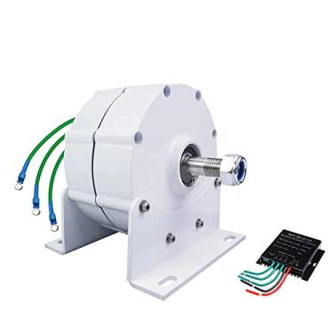 Imagem de 24v,HUIZHITENGDA 12000W Gerador de ímã permanente, 12V 24V 48V 220V DIY alternador AC, baixa velocidade 3 fases sem engrenagem motor de ímã permanente para turbina de água eólica (com base)