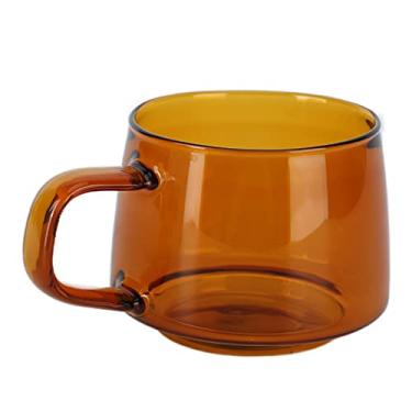 Imagem de Copo de café 250ml, copo de café transparente, copo de borosilicato, vidro, chá, água, leite, chá, água, caneca com alça para escritório doméstico (Succinita)