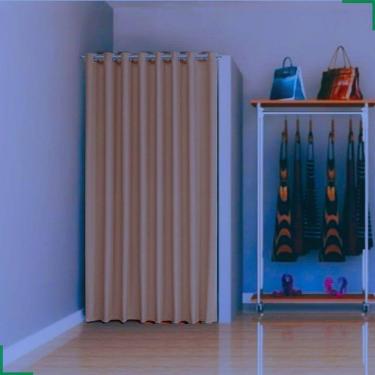 Imagem de Cortina Provador De Loja Em Tecido Grosso Blackout 1,40X1,80