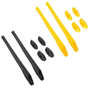 Imagem de BLAZERBUCK Kits de meias para óculos de sol Oakley Flak 2.0 OO9295/Flak 2.0 XL OO9188 - preto + amarelo