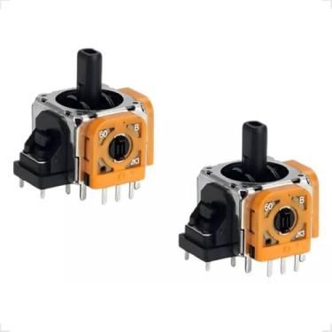 Imagem de Genérico Analógico 3d Modulo Botão Motor De Substição Profissional Compatível Com Controle Playstation 5 Ps5 Preto E Laranja (2)