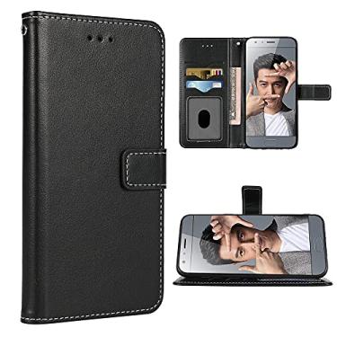 Imagem de FDCWTSH Compatível com Huawei Honor 9 capa carteira alça de pulso cordão de couro capa flip suporte suporte acessórios de celular bolsa fólio capas de telefone de crédito para Hwauei Honor9 mulheres