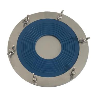 Imagem de Almencla Tenda fogão jack tubo de telhado piscando silicone tubo de vedação capa queimador de madeira encaixe de tubulação de combustão piscando para cabines, Azul