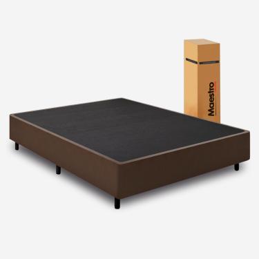 Imagem de Cama Box Casal Desmontável (na caixa) 138x188x40m - Maestro Colchões cor: Marrom Suede
