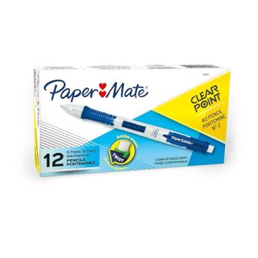 Imagem de Paper Mate Lápis mecânicos Clearpoint 0,7 mm, conjunto de lápis HB #2, materiais de arte, materiais para professores, lápis de esboço, lápis de desenho, material escolar universitário, tambor azul, 12