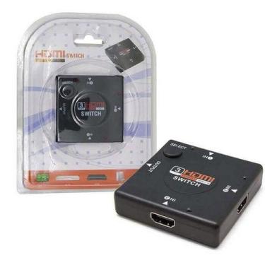 Imagem de Adaptador switch hdmi 3 entrada 1 saida cf 3D 1080 P - 0531 - EXBOM, S
