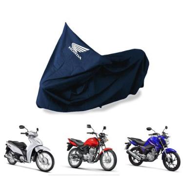 Imagem de Capa Protetora Impermeável Para Moto Honda - SPTS, M, Azul-escuro