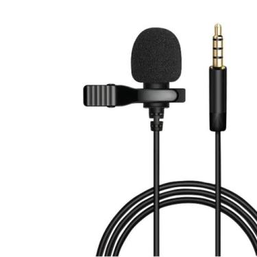 Imagem de Microfone Condensador Lapela Duplo P3 P/ Camera Smartphone - Kaliou