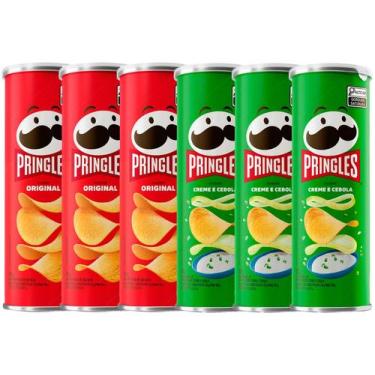Imagem de Batata Pringles Original 104g 3 Unidades + Batata  - Creme e Cebola 10