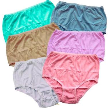 Imagem de Kit 6 Calçola Senhora 100% Algodão G Cores Sortidas - MARAMISS LINGERI