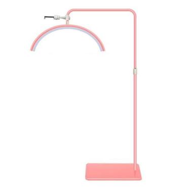 Imagem de Luminária Piso Led Ring Light Arco Meia Lua P/Estética,Cílio - Aj Som 