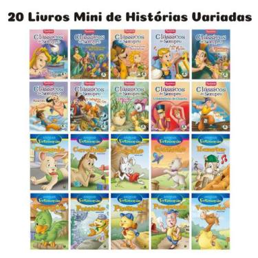 Imagem de 20 Livros Infantis de Histórias Clássicas Mini Clássicos de Sempre / A
