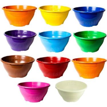 Imagem de 10 Vaso plastico Cuia 21 flores e plantas volume 2 Litros  Coloridas c