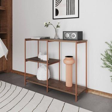 Imagem de Aparador Industrial Artesania Cobre E Imbuia 95cm - Cor: Preto