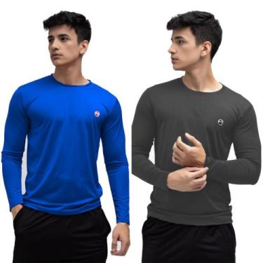 Imagem de Kit 2 Camisa Térmica Masculina Proteção Uv 50+ Segunda Pele - The Lion