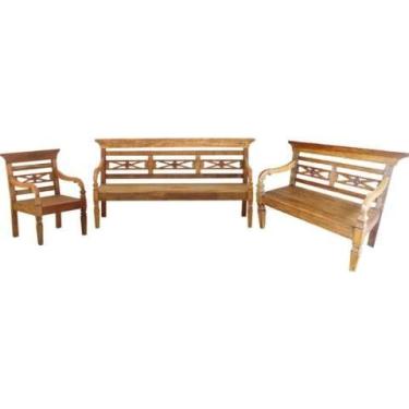 Imagem de Jogo De Bancos Rústico Tradizione em Madeira De Demolição - Cód 47 - B