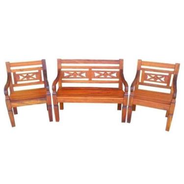 Imagem de Jogo De Bancos Namoradeira Modéle Em Madeira De Demolição - Cód 1183 -