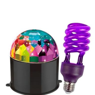 Imagem de Lâmpada Festa Profissional LED Globo e Lâmpada Luz negra UV - Luatek, 