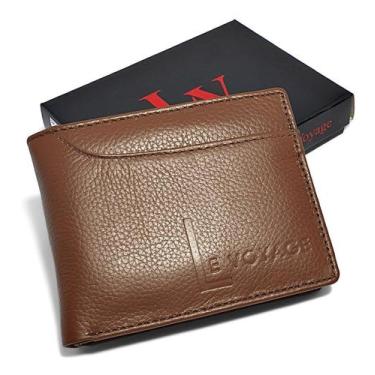 Imagem de Carteira Masculina Feita De Couro Para Rg Cnh Cartões Moedas - Le Voya