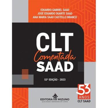 Imagem de CLT Comentada SAAD 53ª Edição 2023 - Editora Mizuno