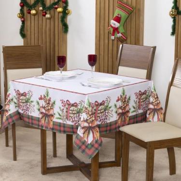 Imagem de Toalha de Mesa 4 Lugares 1,50 x 1,50  Perfeita Para Sala de Jantar - N