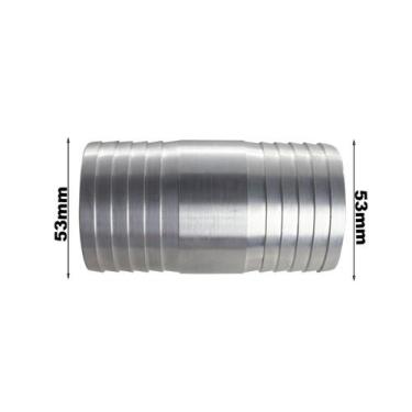 Imagem de Conexão Nipe 53mm Alumínio Emenda Universal - PARAISO DAS MANGUEIRAS