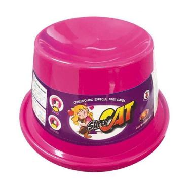 Imagem de Comedouro Furacão Pet Super Cat Rosa para Gatos 200ml