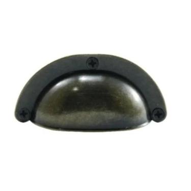 Imagem de Puxador Para Móveis Retrô - Concha Metal Pequena Colonial - Speed Puxa