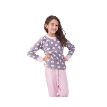Imagem de Pijama infantil de inverno plush frio inverno super quentinho - BELLA,