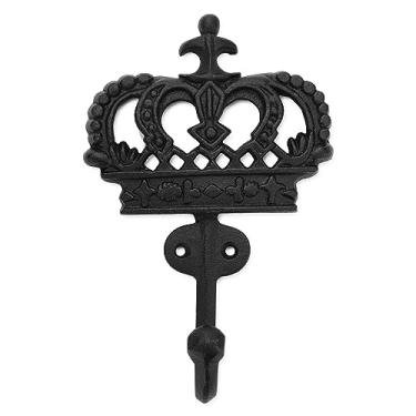 Imagem de Ajuny Porta-chaves de parede de ferro fundido preto antigo - organizador de chaves para parede - gancho de toalha para entrada, corredor, ganchos de cozinha para joias, chaves, mochila, roupas,