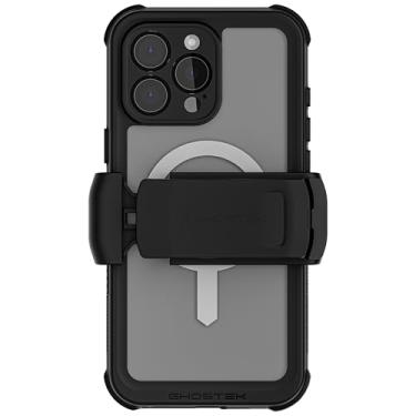 Imagem de Ghostek Capa náutica à prova d'água para Apple iPhone 16 Pro Max com clipe de cinto para coldre - protetor de tela e câmera, compatível com MagSafe, capa resistente (6,9 polegadas, transparente)