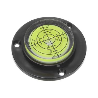 Imagem de HARFINGTON Nível de bolha horizontal de alta precisão 12 x 49 mm ferramentas de layout de medição de nível de olho de boi redondo para RV TV moldura de pendurar ferramenta niveladora, preto e verde