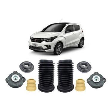 Imagem de 2 Kit Coxim Batente Dianteiro Fiat Mobi 2017 2018 2019 2020 - QualyKit