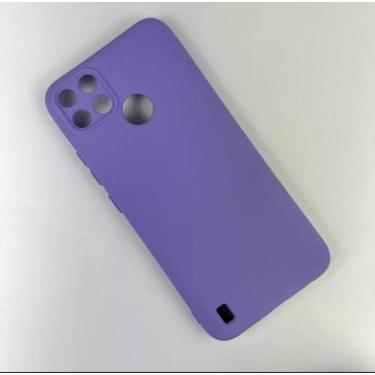 Imagem de Case Capa Capinha C21Y Realme Silicone Aveludado Proteção de Câmera, L
