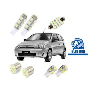 Imagem de Kit Lampada Led Chevrolet Gm Corsa Joy Maxx Teto Placa Ré - Blue lion