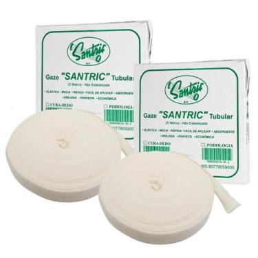 Imagem de Kit Gaze Tubular p/ Curativo Podologia 1,5cm x 20m - 2un - Santric