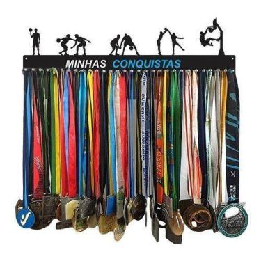 Imagem de Porta Medalha Basquete Masc Para Até 100 Medalhas - QUADRO DE MEDALHA,